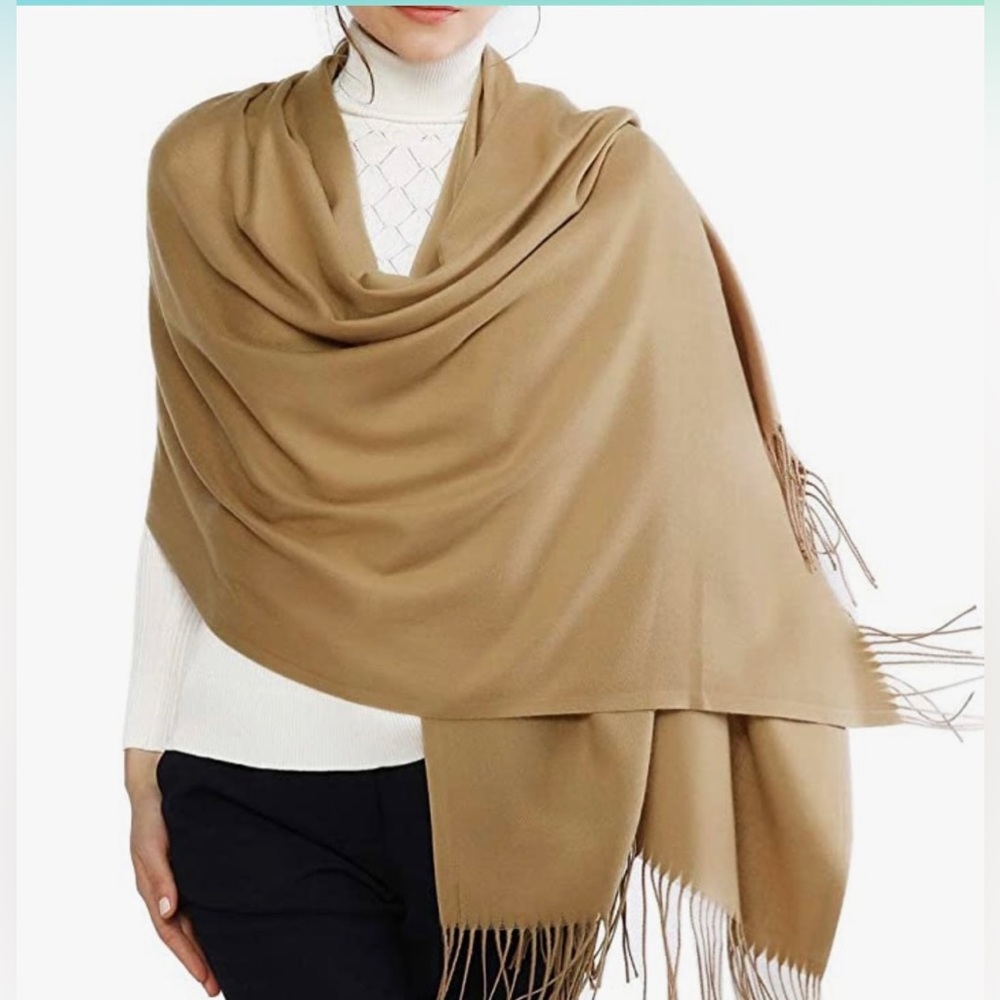 RIIQIICHY Women's Scarf Pashmina Shawl and Wrap - Camel